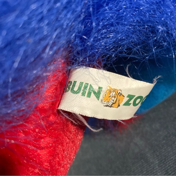 Red Macaw Parrot Plush Stuffed Animal Blue Yellow Tropics Bird Burn Zoo - Picture 7 of 10